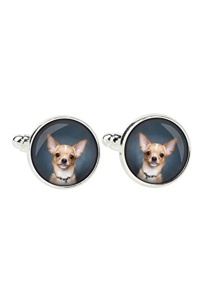 Art - Dog Chihuahua short-haired - cufflinks, a shirt accessory, a shirt pend...