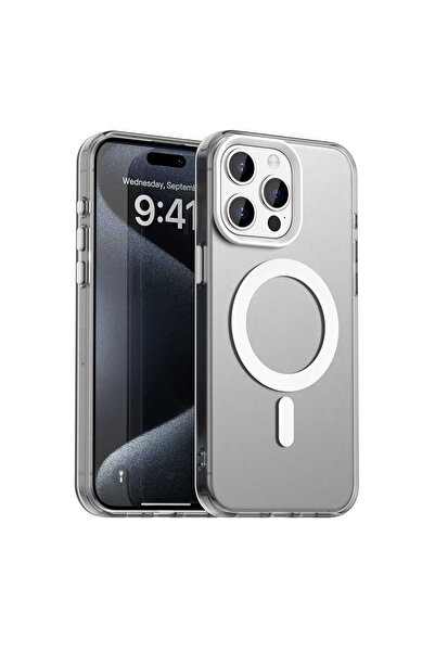Evolium Husa Telefon pentru iPhone 15 Pro, MagSafe, TPU, Evolium, Alb