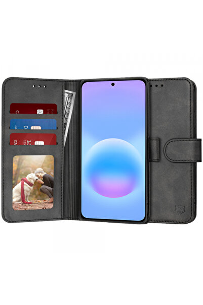 Techsuit Калъф за Samsung Galaxy A57 5G, Techsuit, тип  "Дневник ", Черен