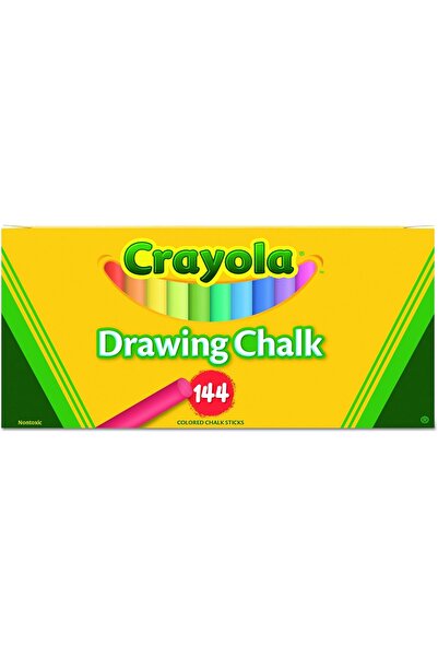 Crayola 144 Art Chalk Sticks Assorted Colors Lift Lid Box