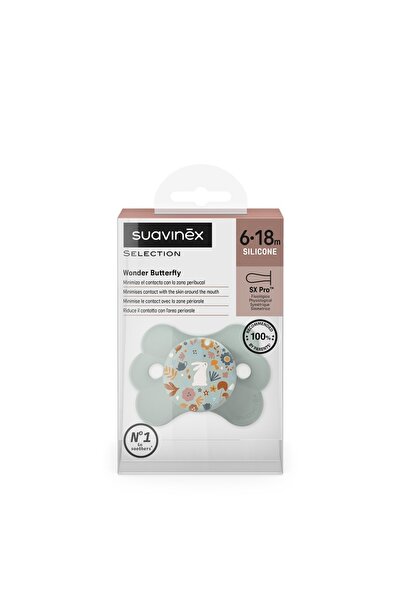 Suavinex Suzetă fiziologică 6-18 luni, albastru, Wonderland Butterfly