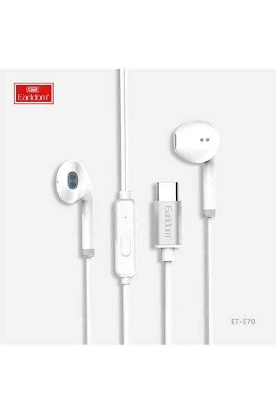 Earldom ET-E70 USB Type-C Wired Earphones with Microphone HD Stereo Sound In-...