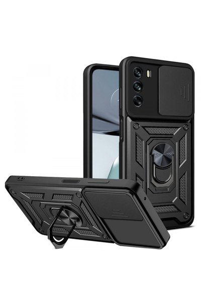 Techsuit Case for Motorola Moto G62 5G, Techsuit, CamShield, Black
