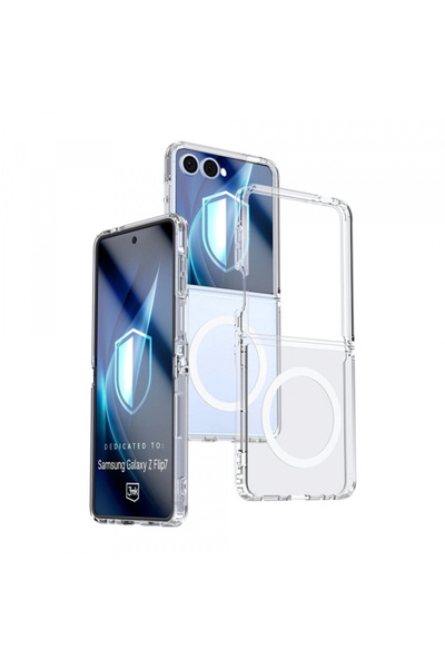 3MK MagSafe калъф за Samsung Galaxy Z Flip7 F766, 3mk, Armor Magcase, Прозрачен