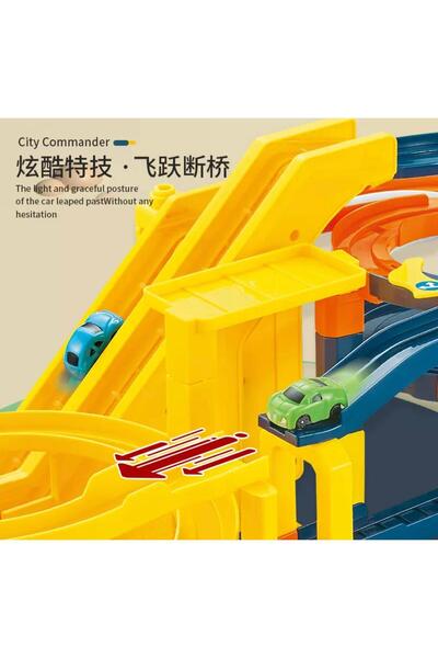 Generic Suggested: Interactive Multi-Level Car Adventure Track Set with Helicopter and Mini Cars
