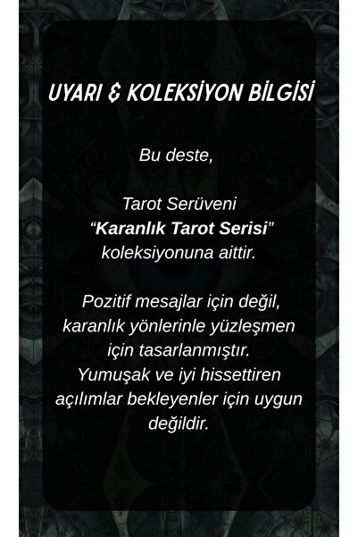 Tarot Serüveni RUHUN GÖZÜ Destekleyici Tarot Kartları