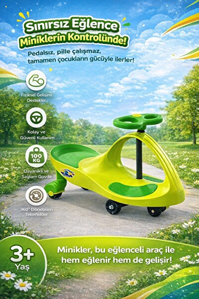 Saule Swing Car Karınca Kaykay Yeşil