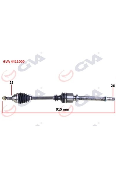 GVA KOMPLE AKS SAG MEGANE II 1.4/1.6 16V-1.5 DCI (02-08) (915mm)