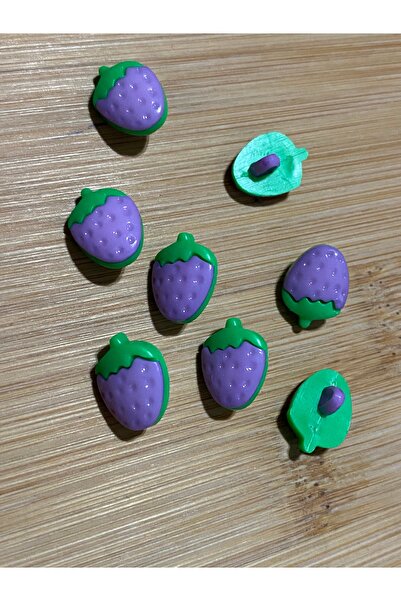 Lorin hobi Bottom-Mounted Strawberry Baby Button 14 mm 10 Pieces Purple