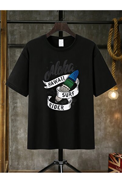 yiou trendy clothing تي شيرت رجالي كاجوال من Aloha Hawaii Surf Rider