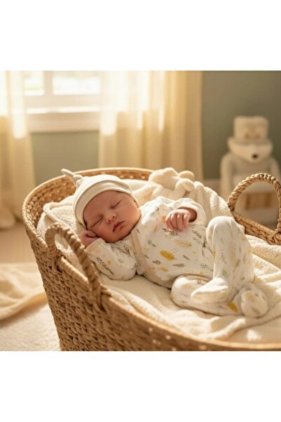 Doray Organic Yaprak Desenli 2'li Tulum Set | Kız Bebek Tulum | Yenidoğan & B...
