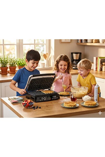 OMS Collection - Otomatik Çok Amaçlı Grill Tost Makinesi ( 3278 - Siyah )