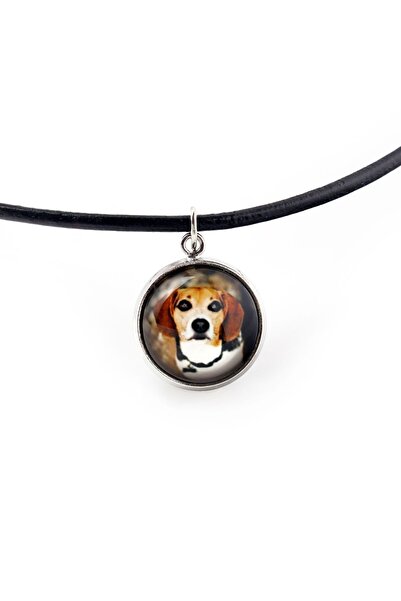 Art - Dog Beagle - pandantiv pentru colier cu fotografia ta, lucrat manual, b...
