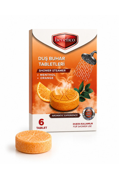 BENEFICO Mentol ve Portakal Özlü Duş Buhar Tableti