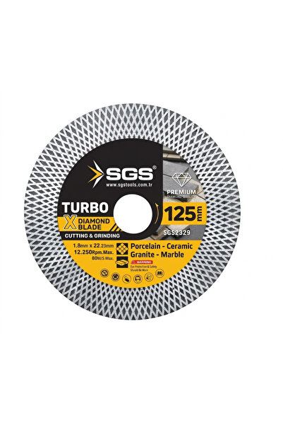 SGS SGS2329 Turbo X Elmas Kesici ve Taşlama Diski (125 mm)
