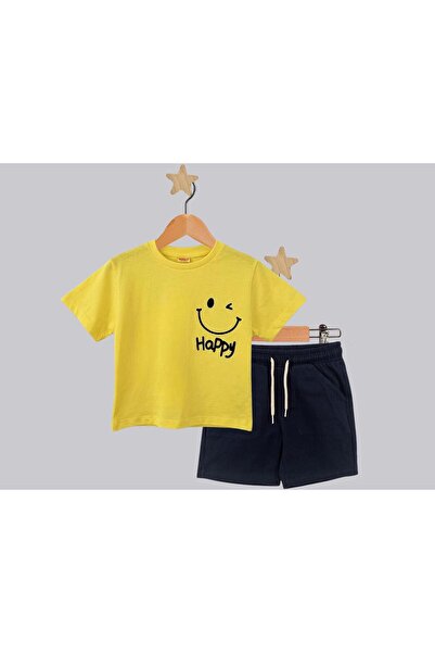 Midikon Bayramlik Kotlu Happy Smile Printed 2-Piece Set