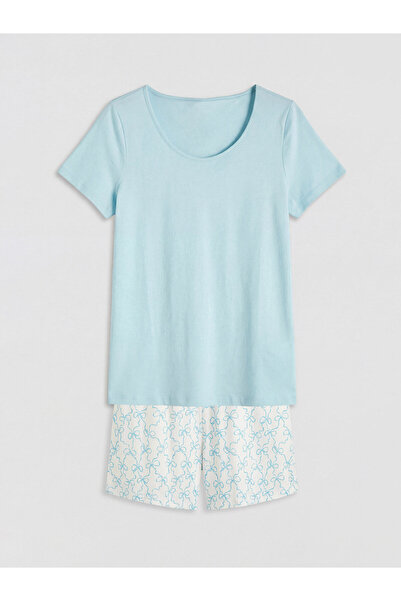 LC Waikiki Crew Neck Women's Short Pyjamas Set