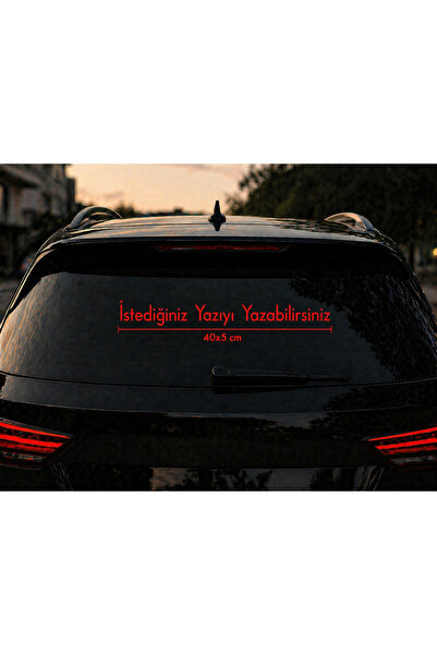 levvas Araba Cam Yazısı Sticker | Kişiye Özel Oto Yazı | 40x5 cm Ölçülü Araç ...