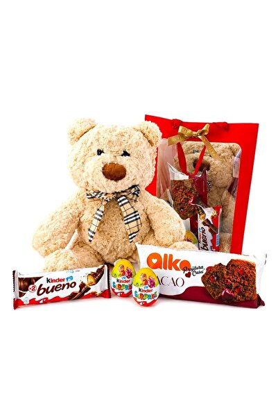 velve Πακέτο για παιδιά Sweet Hug, κρεμώδες λούτρινο αρκουδάκι και ανάμεικτα ...