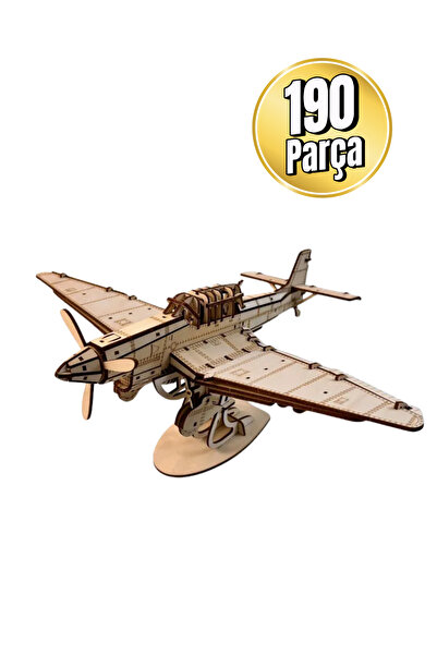 eslazerkesim Ju 87 Savaş Uçağı Maketi - Kendin Yap (DIY) Dekoratif Kit - 3D P...