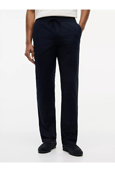 Tommy Hilfiger Erkek Normal Kalıp Pamuklu Beli Lastikli Düz Paça Chino Lacive...