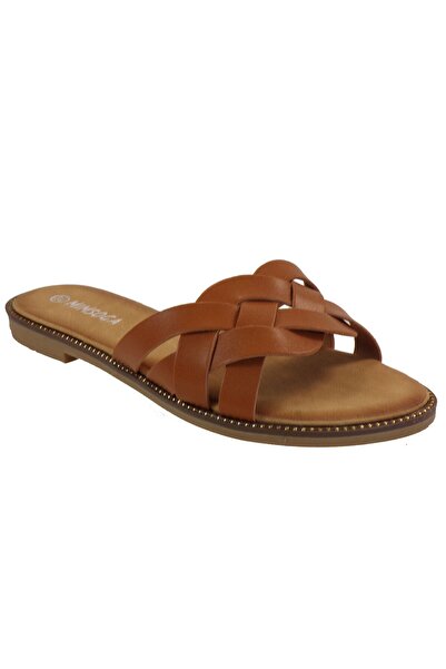 OEM Bagiota Shoes Γυναικείες Παντόφλες LS-063 Κάμελ