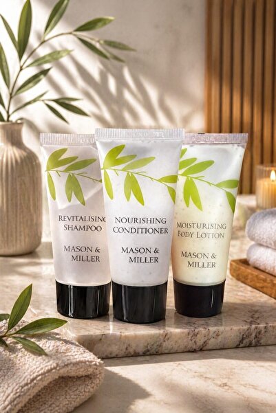 Mason & Miller 3’lü Mini Bakım Seti 20 ml (Şampuan + Saç Kremi + Vücut Losyon...