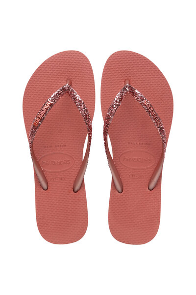 Havaianas Slim Glitter Ii Glittery Brick Color Comfortable Non-Slip Women's F...
