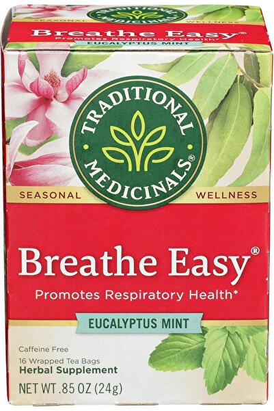 TRADITIONAL MEDICINALS أكياس شاي بريث إيزي من ترايدشنال ميديكينالز، 16 كيس