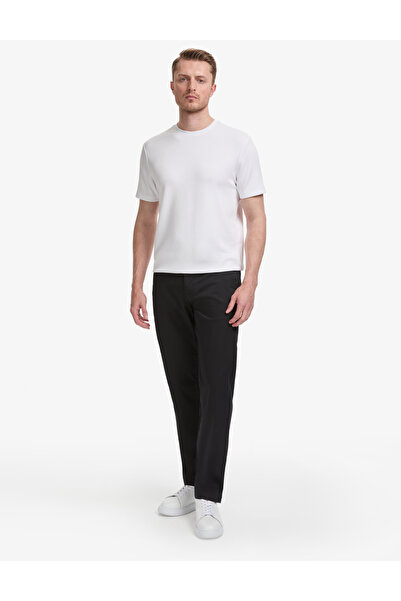 Pierre Cardin Black Regular Fit Canvas Trousers 50321988-Vr046