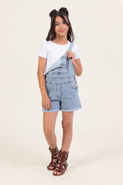 DMB BOYS & GIRLS MOW Kids Kız Çocuk Salopet Kot/Denim Şort