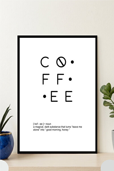 Hedef Plus Coffee, Mutfak Tasarımlı Çerçeve Görünümlü Mdf Tablo