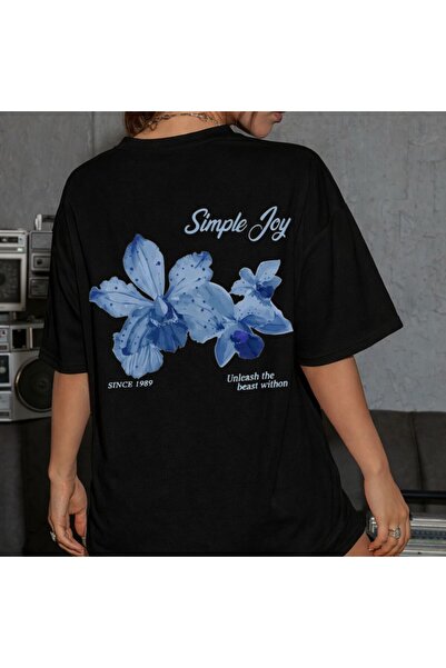 Elvino Tricou unisex pentru femei/bărbați, din bumbac supradimensionat, cu im...