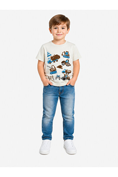 Yale Kids تي شيرت للأولاد من عمر 1-4 سنوات مصنوع من القطن بنسبة 95%