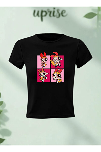 Vordevia Μπλουζάκι Blossom Powerpuff Girls με στάμπα από βαμβάκι και λύκρα, κ...