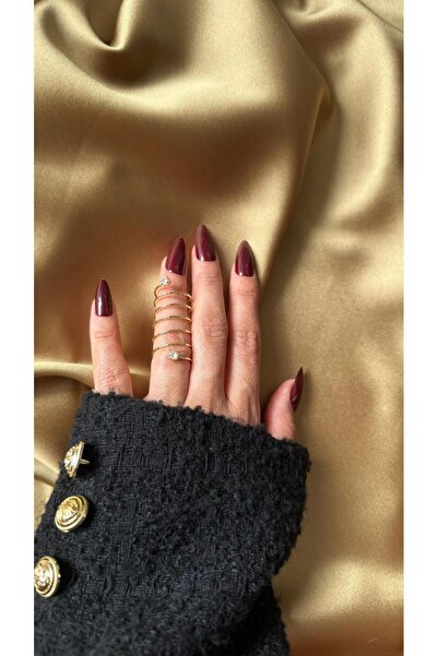 MonCheriAccessoire Gold Renk Esneyebilen Taşlı Spiral Yüzük