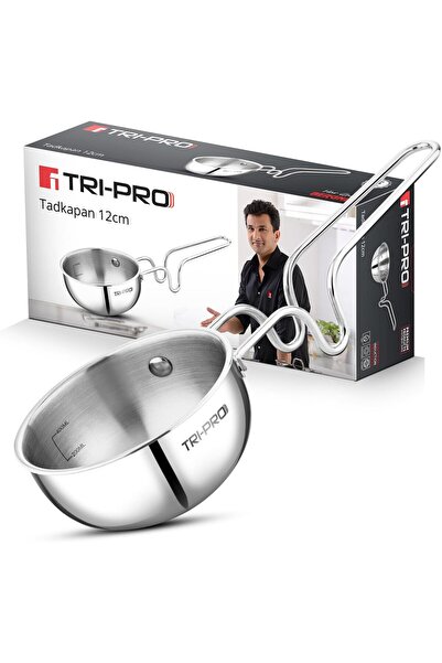 Bergner Tri-Ply Indian Cooking Pan, 12 cm Diameter, 500 ml Capacity, for Temp...