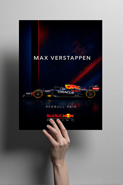 Metalino Max Verstappen Minimalist Metal Poster – F1 Dekoratif Duvar Tablosu