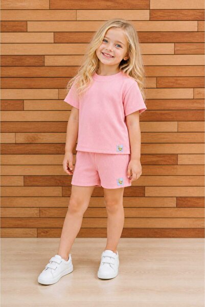 BEBEĞİME ÇORAP Set de 2 tricou cu mânecă scurtă pentru fetiță de vară