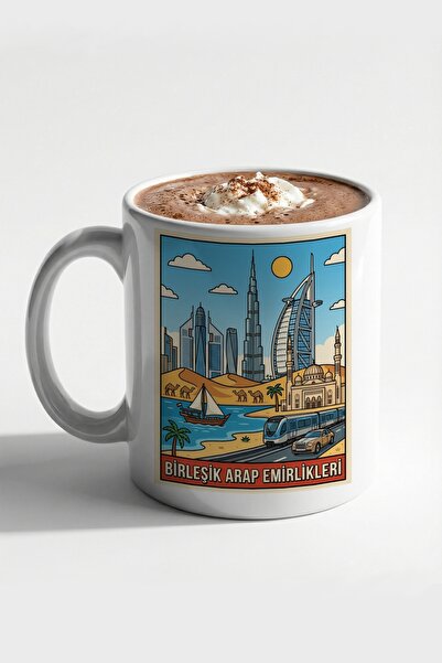 Kirbi Reklam United Arab Emirates - Uae City Printed Porcelain Mug Cup Gift