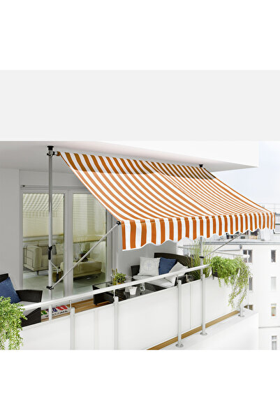 Sunfun Teleskopik Tente Turuncu-Beyaz 300x150 cm