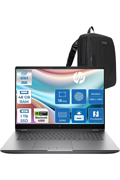 HP Zbook Fury G1I Intel Ultra 9 285HX Ddr5 48GB 512GB+512GB SSD 16GB/RTXPRO40...