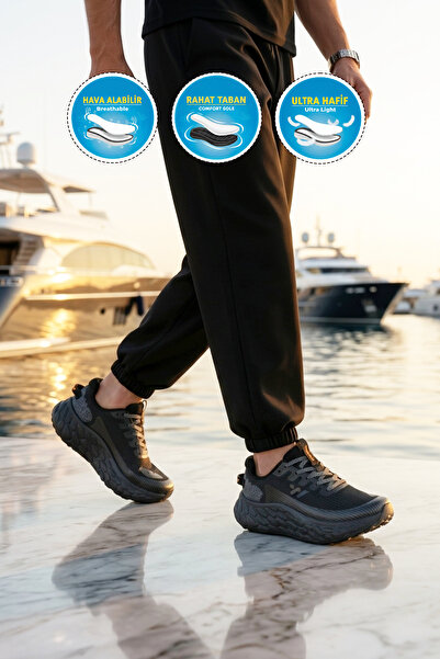 WALKWAY حذاء رياضي Flystep M Black Memory Sole للرجال