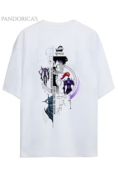 Grafftee Clothing Solo Leveling Anime Tasarım Serisi Sung Jinwoo Yazılı Sırt ...