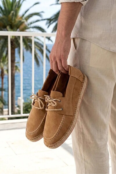 Grado Shoes Hakiki Deri Erkek Bağcıklı Espadril Rahat Kalıp