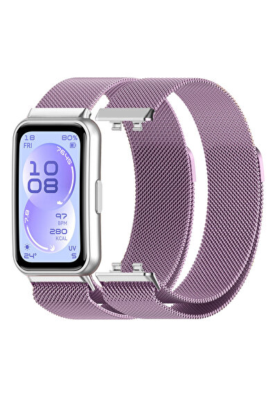 Nezih Case Huawei Band 11 / 11 Pro Uyumlu Mıknatıslı Milanes Örgü Hasır Metal...