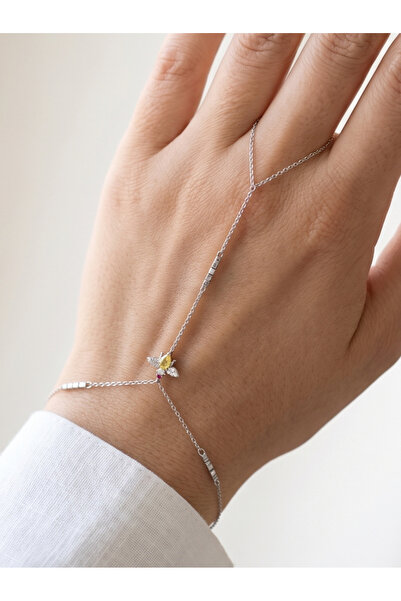 GKCBijoux سوار شاهميران من الفولاذ الذهبي بتصميم نحلة حجرية بسيط