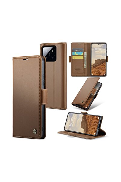 Caseme 023 Luminus Θήκη Πορτοφόλι Brown (Xiaomi 14 5G)