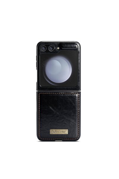 Caseme 003 Lite Leather Σκληρή Θήκη Black (Samsung Galaxy Z Flip5 5G)
