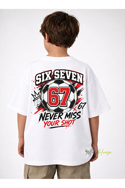 MiniHouse 67 SIX SEVEN Μπλουζάκι OVERSIZE με στάμπα μπροστά και πίσω